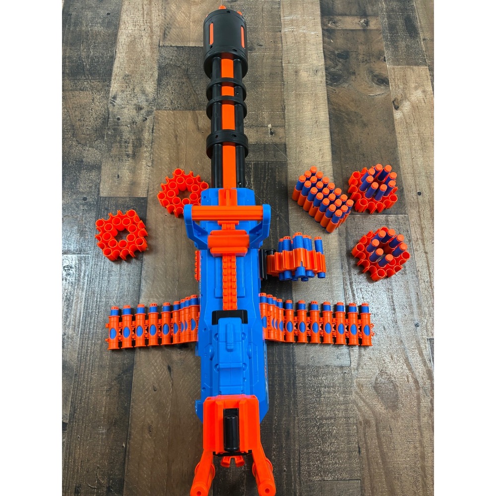 Zuru X-Shot Insanity Mad Mega Barrel Motorized Blaster with Darts and Storage